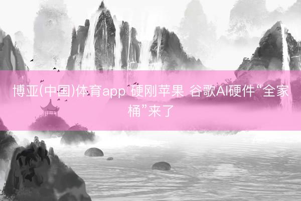 博亚(中国)体育app 硬刚苹果 谷歌AI硬件“全家桶”来了