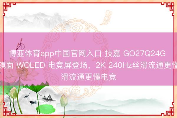博亚体育app中国官网入口 技嘉 GO27Q24G 纯黑镜面 WOLED 电竞屏登场，2K 240Hz丝滑流通更懂电竞