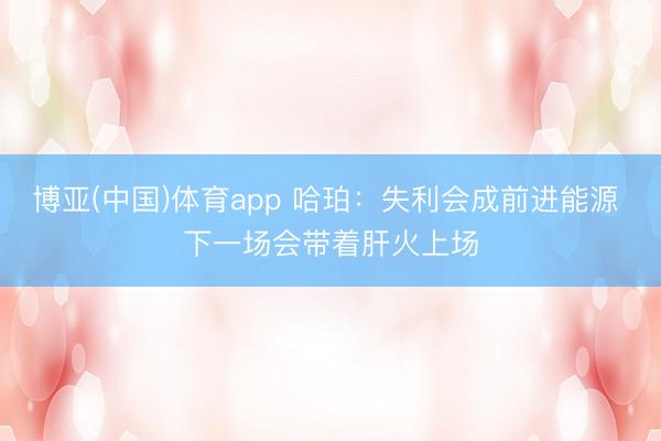 博亚(中国)体育app 哈珀：失利会成前进能源 下一场会带着肝火上场